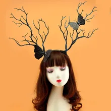 Европа и Америка Мори девушка филиал резинки для волос ультра большой Преувеличение аксессуары для волос свежие вечерние рога головное украшение