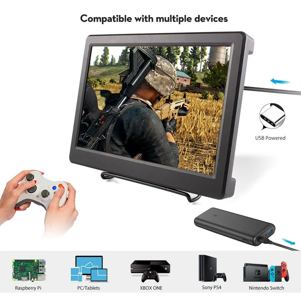 

Elecrow 10.1 inch LED Display HDMI LCD Portable Computer Monitor Raspberry Pi Display 2560*1600P Resolution 2K HDMI Screen