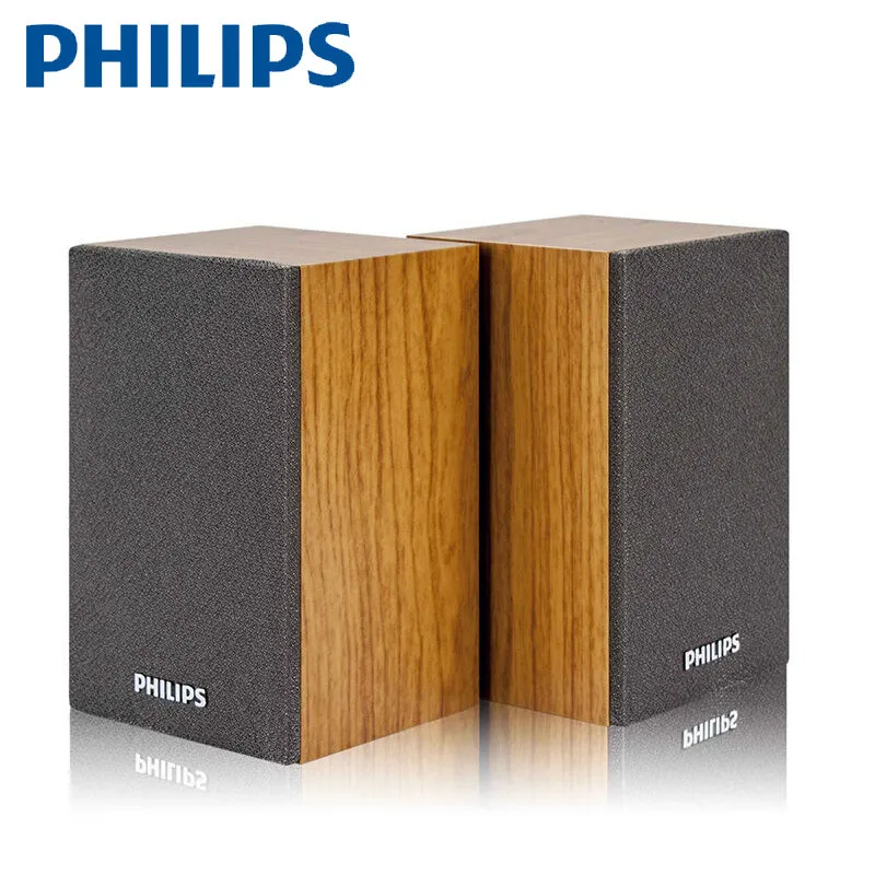 

Original Philips SPA20 wooden computer audio mini home desktop USB interface small notebook small Subwoofer hifi speaker