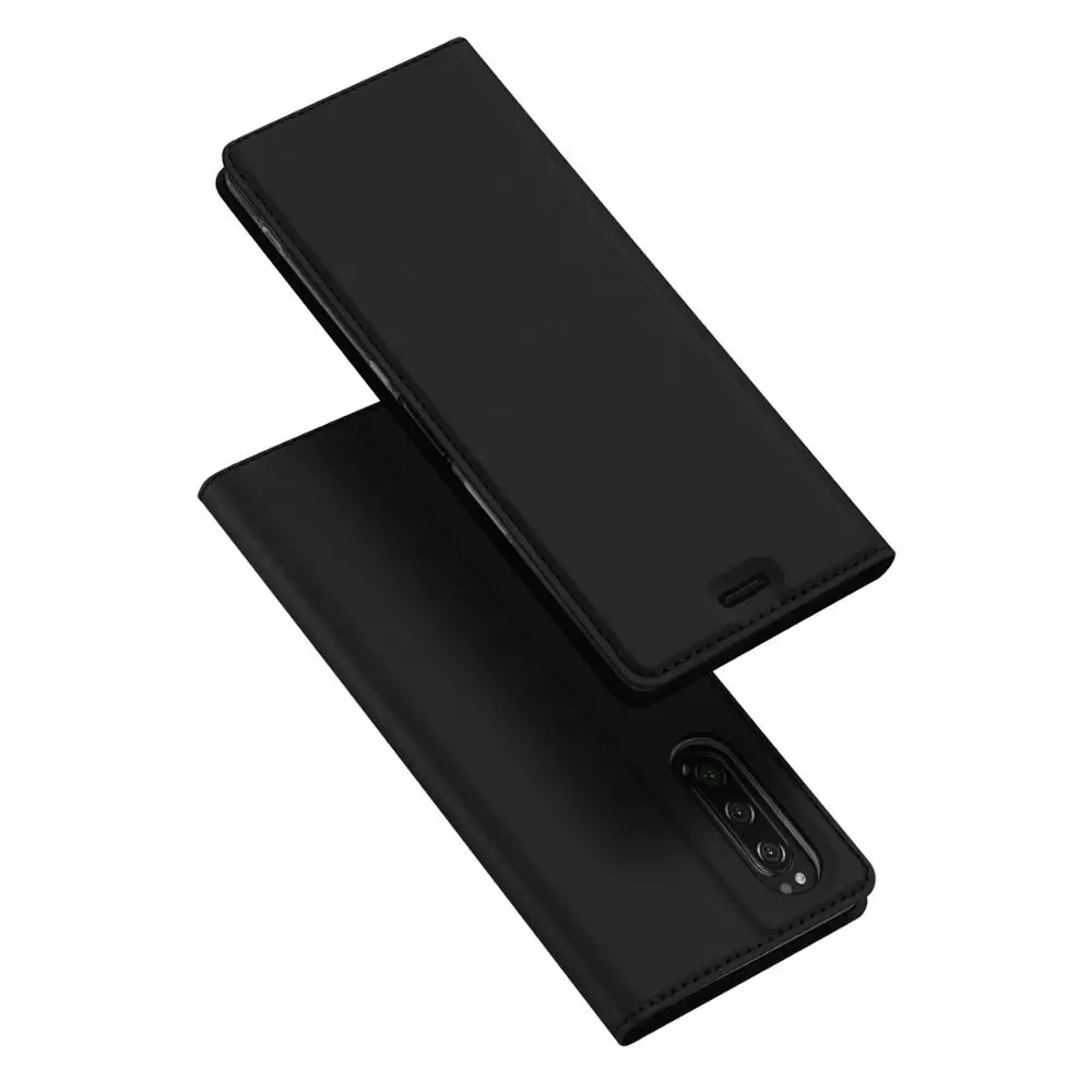 Black DUX DUCIS флип-чехол для телефона из искусственной кожи для sony Xperia 5 Бумажник чехол для sony Xperia 5 Чехол Xperia5 6,1 дюймов Funda - Цвет: Black