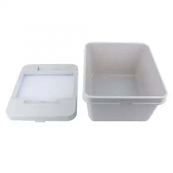 

plastic Plastic Sealing Flip cover Shuttered Rice Storage Bin Environmental Kitchen Storage Box 10kg plastic containers for