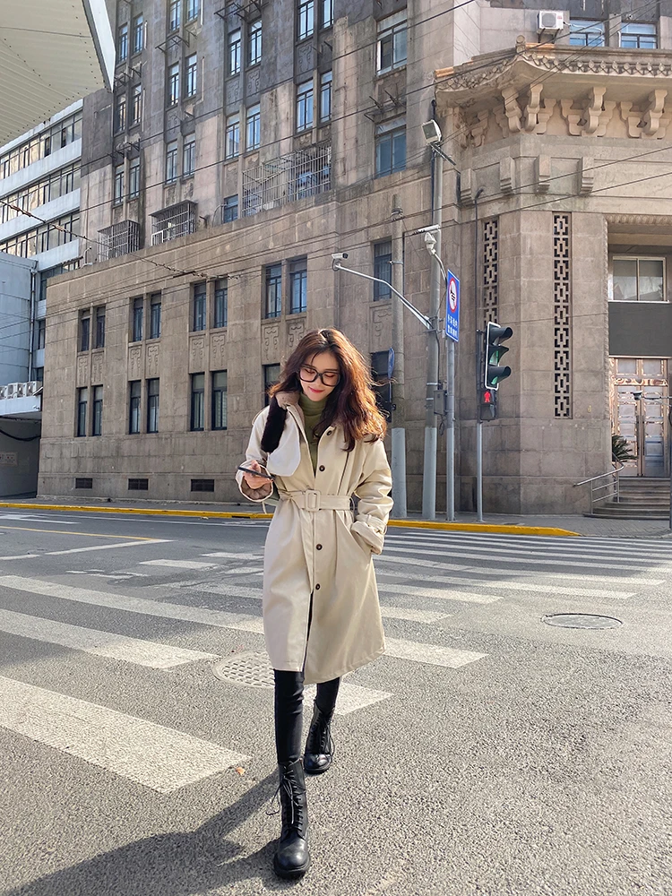 MISHOW зимняя женская теплая Толстая кожаная куртка Корейская тонкая однотонная нагрудная однобортная средней длины хлопковая куртка MX19D7359