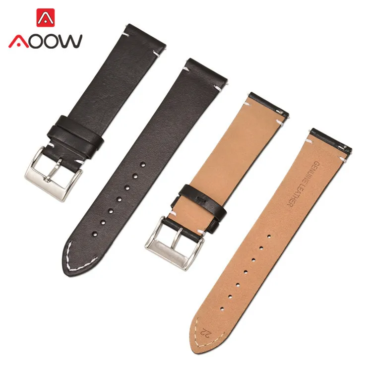12 14 16 18 мм 20 мм 22 мм 24 ремешок из натуральной кожи ремешок для samsung Galaxy Watch Active2 Amazfit huawei GT 2 браслет