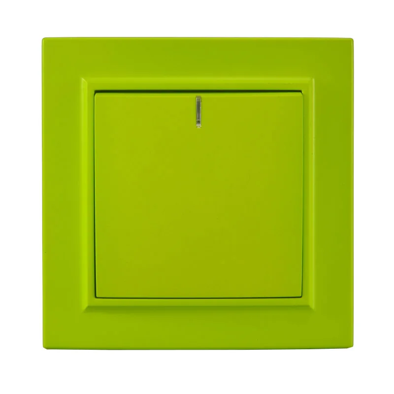 黄绿色一位1开灯正面