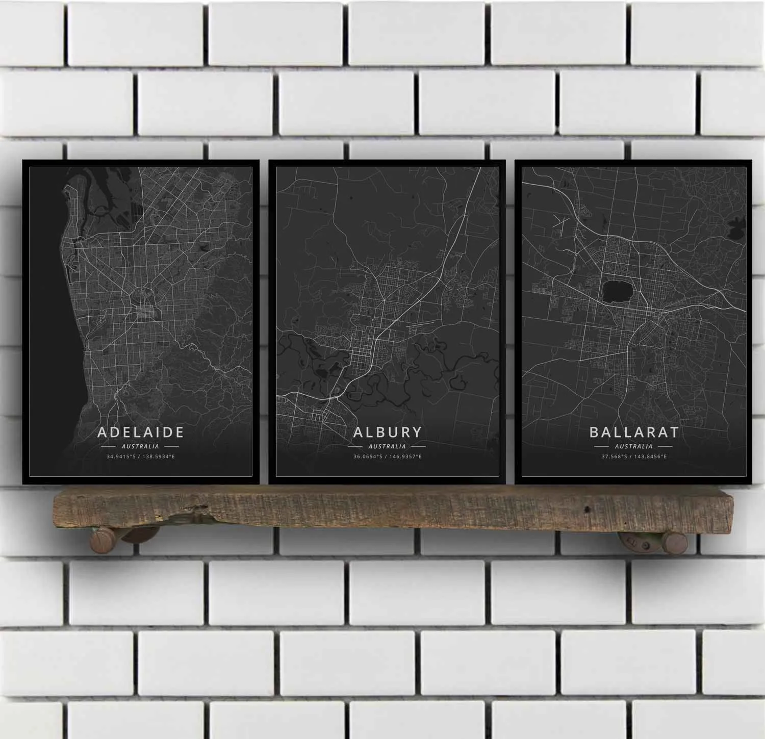 Adelaide Albury Ballarat Bendigo Brisbane Bunbury Bundaberg Zona Del Merletto Del Porto Di Brisbane Geelong Australia Poster