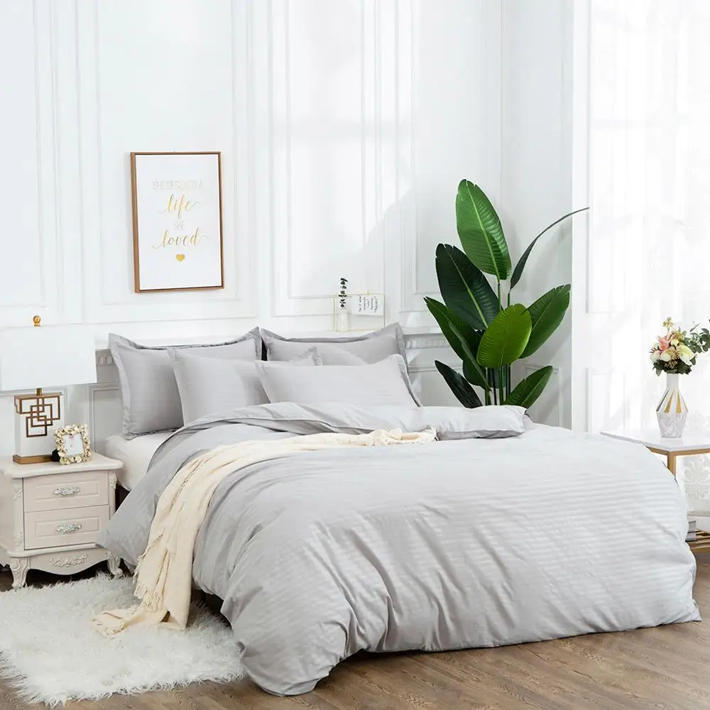 Домашний текстиль простой сатин стиль одеяло Комплект постельного белья