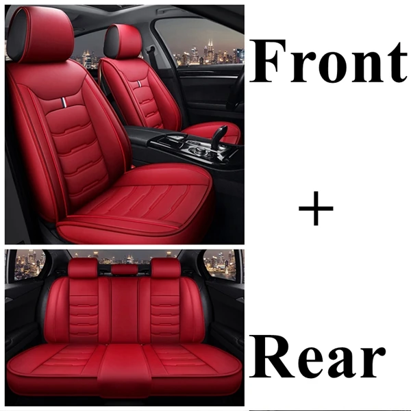 Передняя+ задняя крышка сиденья автомобиля для Nissan Qashqai Navara D22 Juke X-trail Leaf Tiida Versa Мурано Kicks LIVINA NP300 автомобильные аксессуары - Название цвета: red standard
