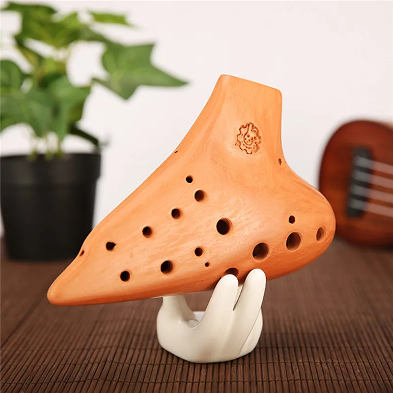16 Hole Multi Chamber Ocarina Terracotta Alto C Double Ocarina