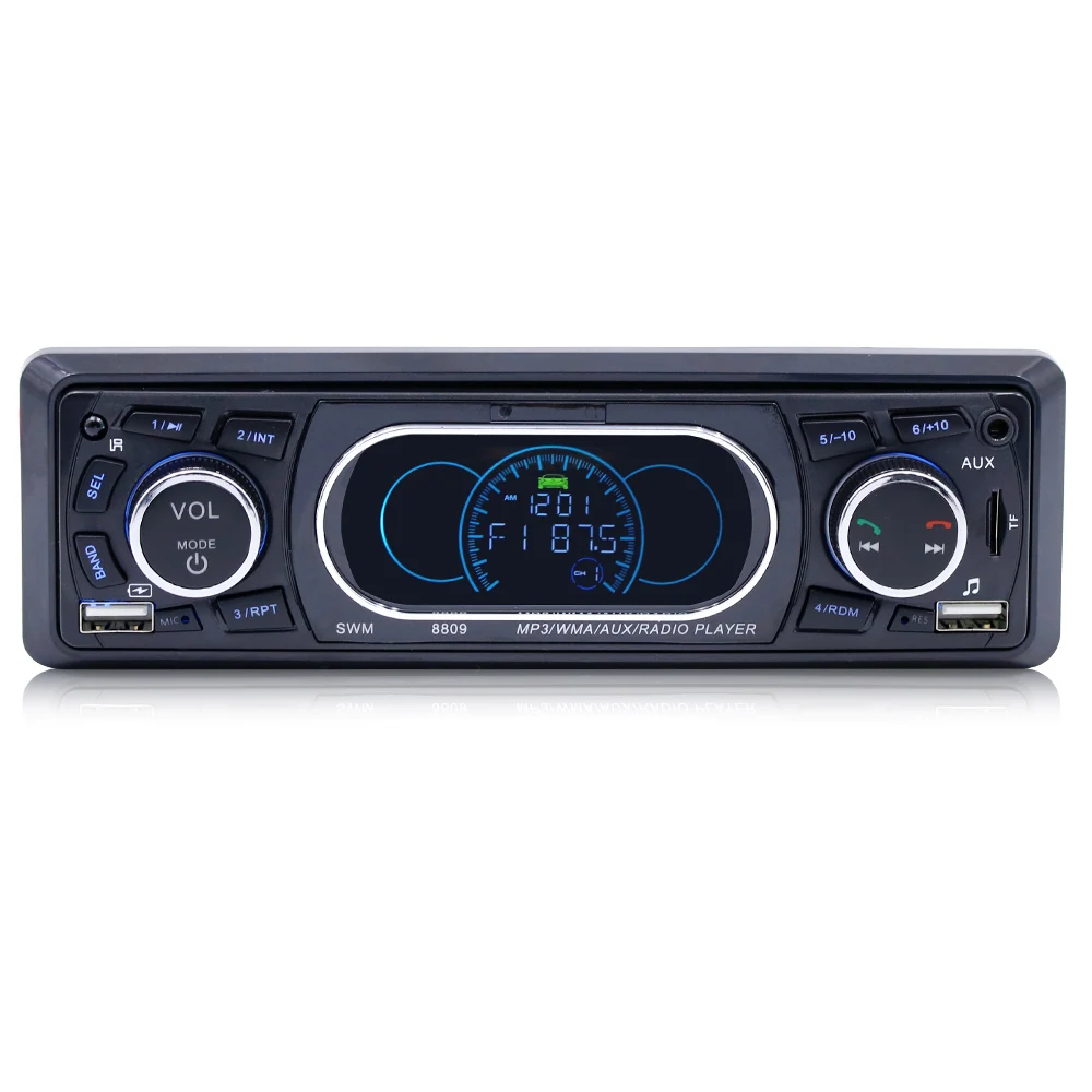 Авторадио 12V In-dash 1 Din Bluetooth автомобильный Радио стерео плеер SD MP3 плеер Авто Аудио Стерео FM aux-приемник вход - Цвет: Черный
