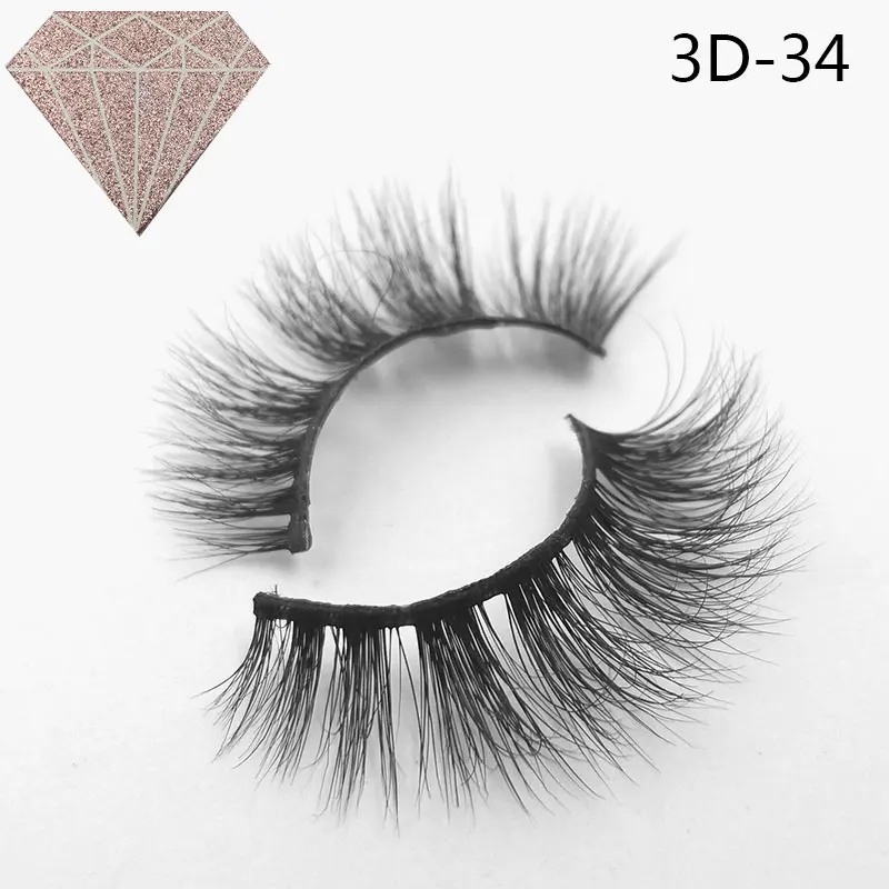3D-34 Iflovedekd оптом 3D норковые ресницы, фирменная торговая марка норковые ресницы 3D норковые ресницы - Цвет: 3D-34
