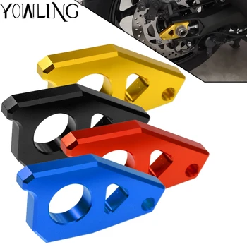 

For Yamaha Tmax 530 FZ8 2012-2015 2013 2014 FZ1 YZF R1 YZF-R1 2006-2015 CNC Rear Axle Spindle Chain Tensioner Adjuster Blockers