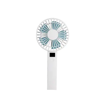 

028a Creative Desktop Power Display Usb Charging Three-speed Mute Handheld Small Microphone Fan Summer Portable Small Fan