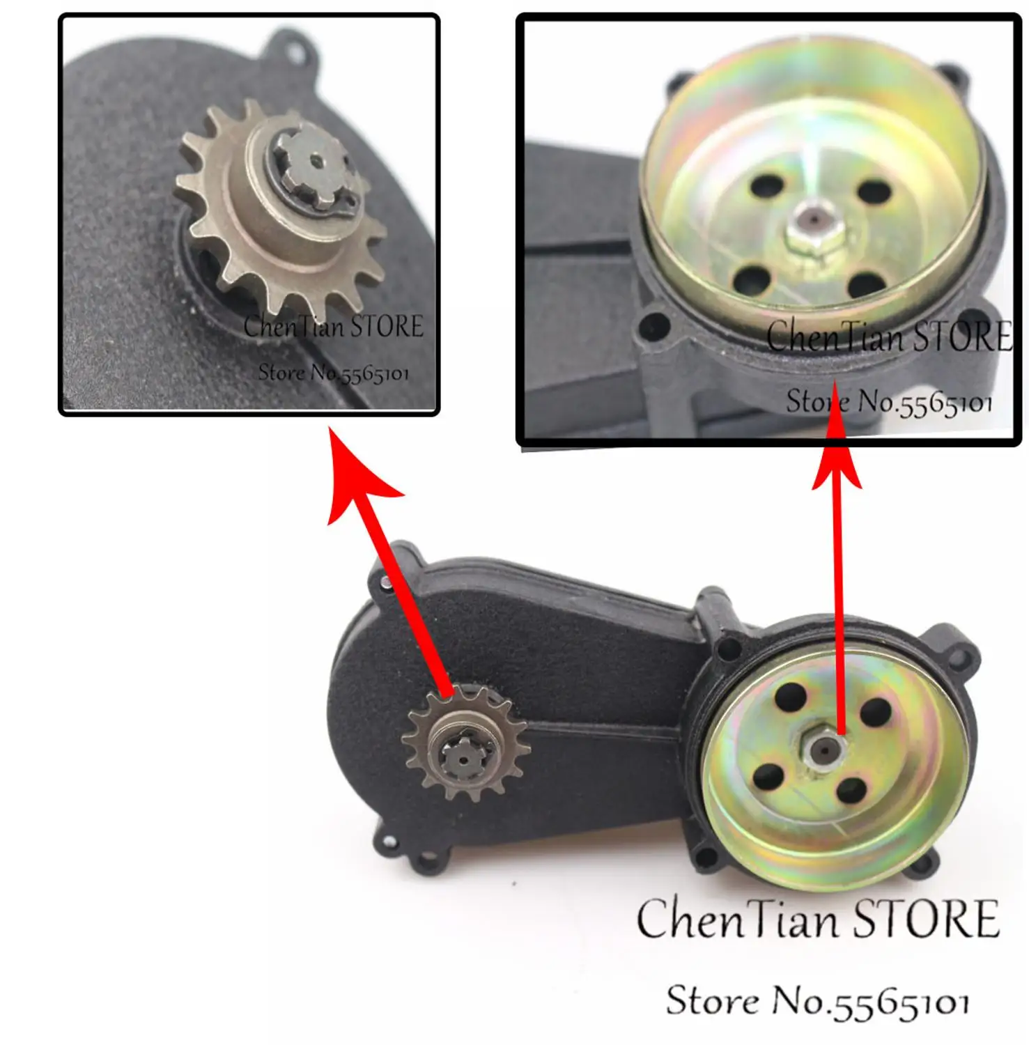 mission Gearbox Gear Box for 47CC 49CC 2-Stroke Clutch Mini Pocket Bike High Performance Aluminum alloy