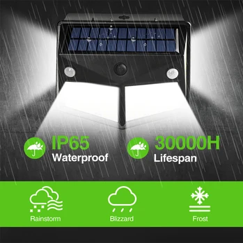 

280LED Solar Powered Light Wall Lamp Outdoors Motion Sensor Sunlight Waterproof Wall Emergency Street Security Lamp Garden Lamp