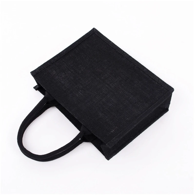 New Women Jute Tote Bags Burlap Bag with Soft HandleShopping Organizer Environmental Storage Handbag