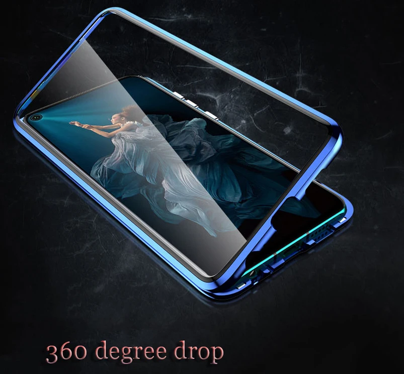 Для huawei P30 Lite Pro mate 20 Lite двухстороннее закаленное стекло анти-открытый w магнитная задняя крышка чехол для Honor 20i Pro