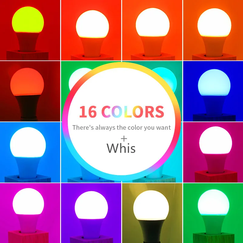 E27 Smart Control Lamp led RGB Light Dimmable for home  RGBW Led Lamp Colorful Changing led bulb Lampada RGBW White Decor Home