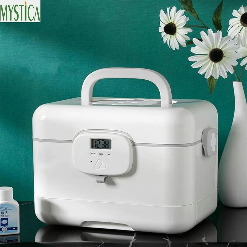 

Nordic First Aid Kit Home Medical Storage Box High Capacity Drug Organizer Holder Portable intelligent Storage Bin Medicine Kits