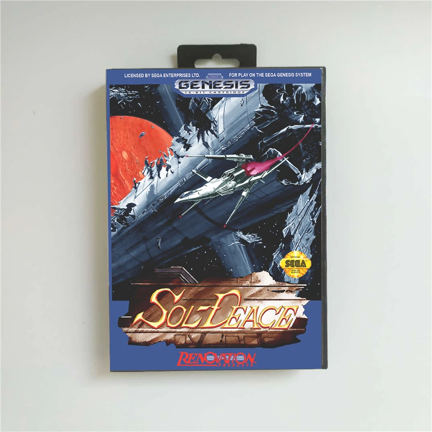 Sol-Deace-крышка США с розничной коробкой 16 бит MD игровая карта для Sega megadrive Genesis игровая консоль