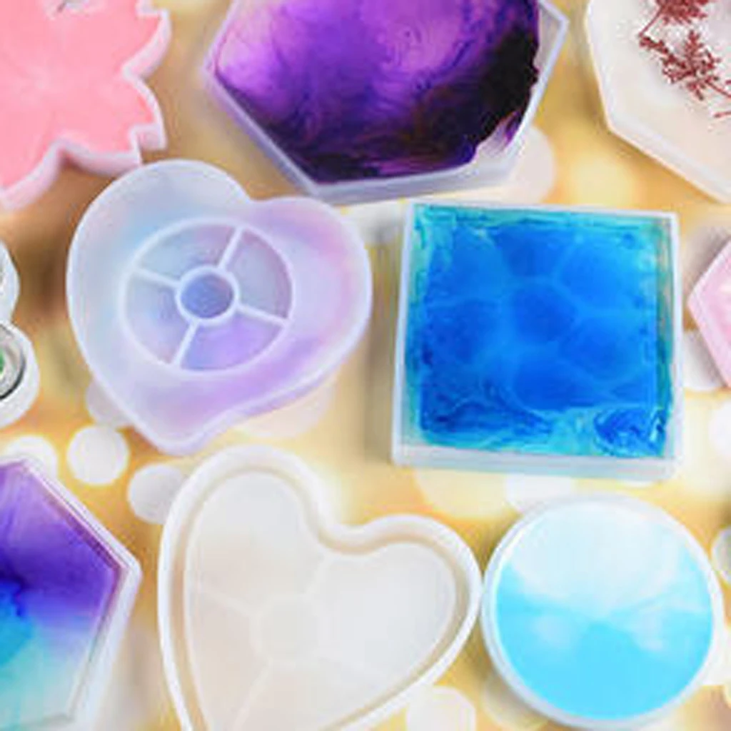 3 Pieces Resin  Square Round Mould For Resin Jewelry Cake Baking Candle Holder Soap Chocolate Sugarpaste Making Tools Art Craft
