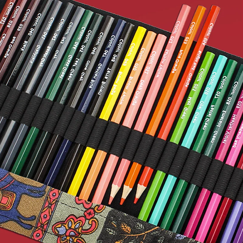 Acquista 36/48/72 Matite colorate Libro da colorare per adulti Set da disegno  professionale da colorare Matite da colorare artistiche con borsa in tela  arrotolabile Artisti Studenti Schizzi