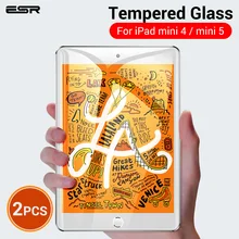 ESR Защита экрана для iPad Mini 5/iPad Mini 4 закаленное стекло 2 шт./лот твердость 9H HD прозрачная стеклянная пленка для iPad Mini 5 2019(China)