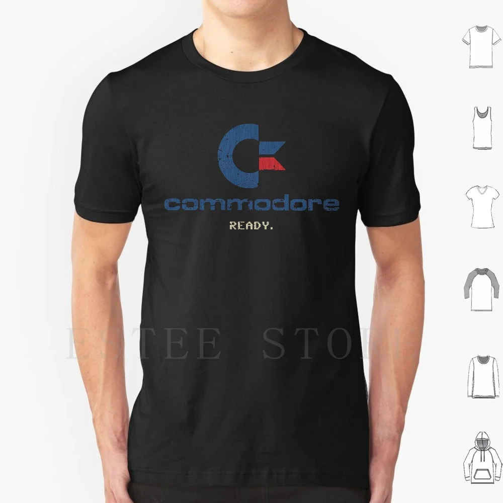 T Shirt Vintage 6 Ore Pronto Fai-Da-Te Grande Formato 100% Cotone Alligore 64 Personal Computer 64 Bit Amiga C64 1970S 1980S