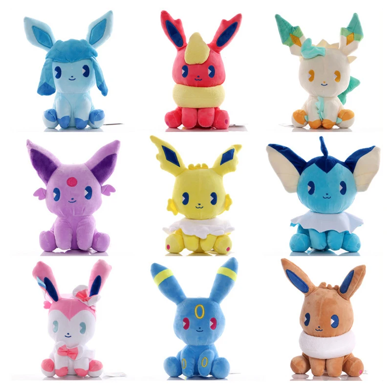 

Japan Anime pokemoner plush toy cute eevee pikachued stuffed doll Summer soda eevee plush doll Helloween Christmas gift for kids