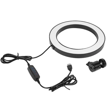 

8 Inch Selfie Ring Light Dimmable with 3 Light Modes & 11 Brightness Level 360 degree Rotate USB Circle LED Soft O Rings Fill Li