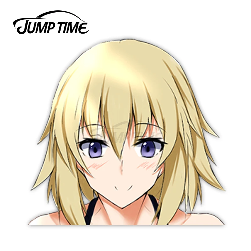 Jump Time Fate Apocrypha Jeanne D Arc Ruler 15 8 9 Big Head Anime Peeker Vinyl Decal Waifu Kawaii Girl Car Stickers Car Stickers Aliexpress