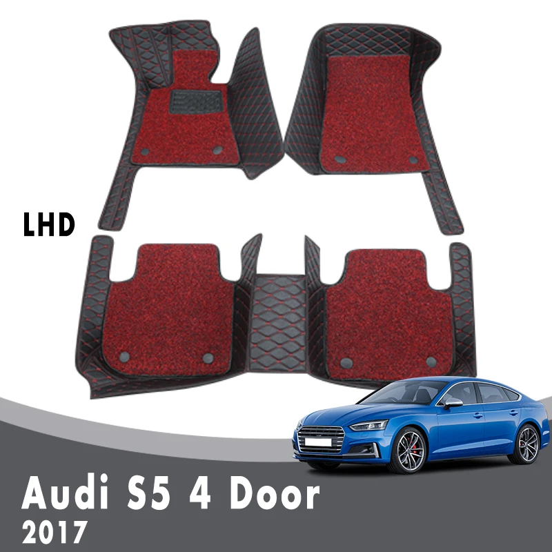 Luxury Double Layer Wire Loop Carpets For Audi S5 4 Door 2017 Car Floor