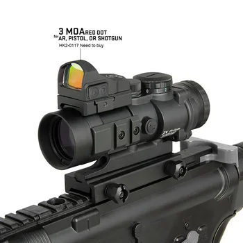 

Tactical 3x Prism Red Dot Sight with Ballistic CQ Reticle