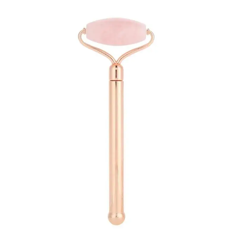 Pink Jade Face Slimming Roller Facial Massage Roller Natural Jade Anti-wrinkles Skin Care Face Massager Beauty Tool - Color: A