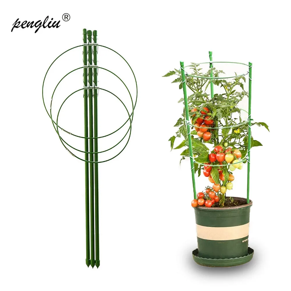 Climbing Plant Support Cage Garden Trellis Flowers Super Stand Tomato Rings O0F3 