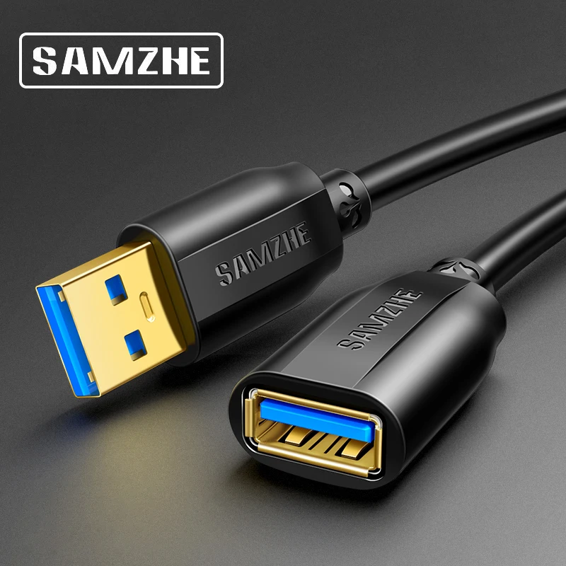 SAMZHE USB 3 0/2 0 Удлинительный кабель плоский Кабель AM/AF 5 м/1 м/2 м/3 м для ПК ТВ PS4
