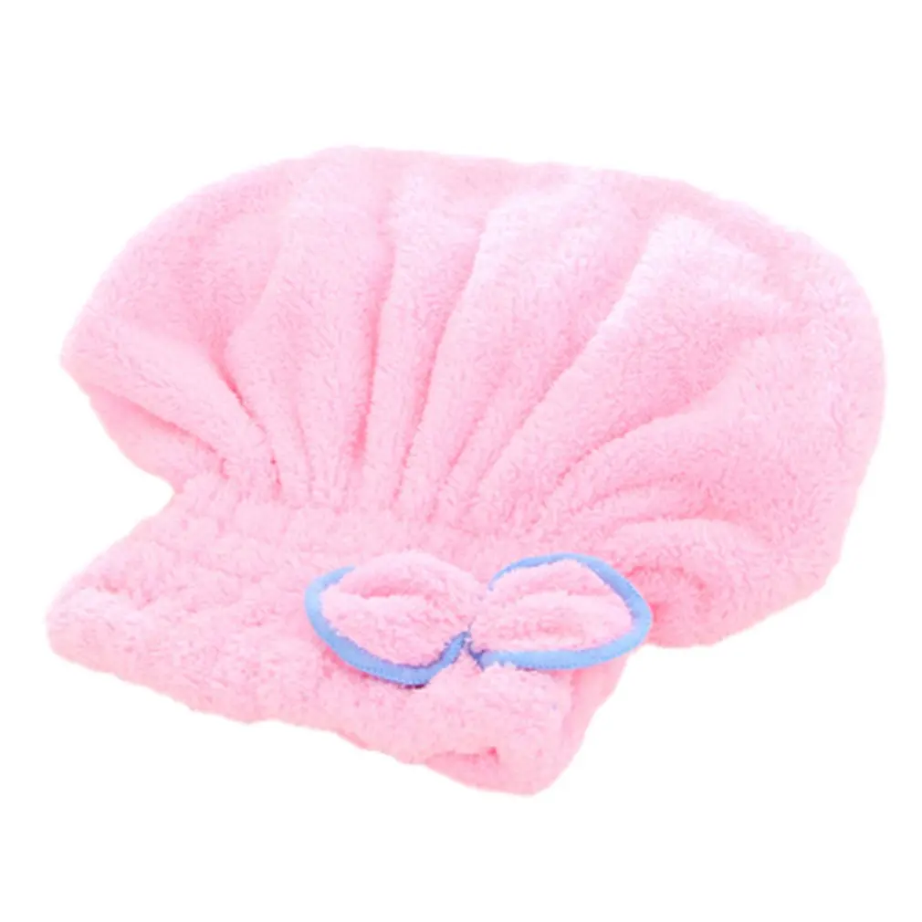 

Quick-drying Hair Drying Hat Head Wrap Cap Bathing Super Absorbent Soft Velvet Shower Cap For Adults Woman Bathroom Supplies