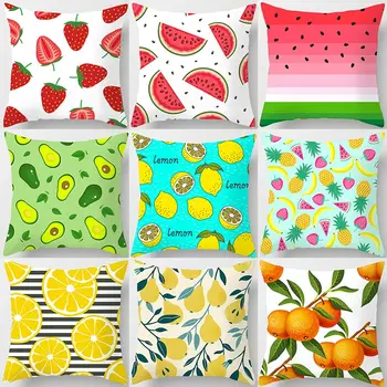 

Peach Avocado Pattern Decorative Cushions Pillowcase Polyester Cushion Cover Throw Pillow Sofa Decoration Pillowcover 40911