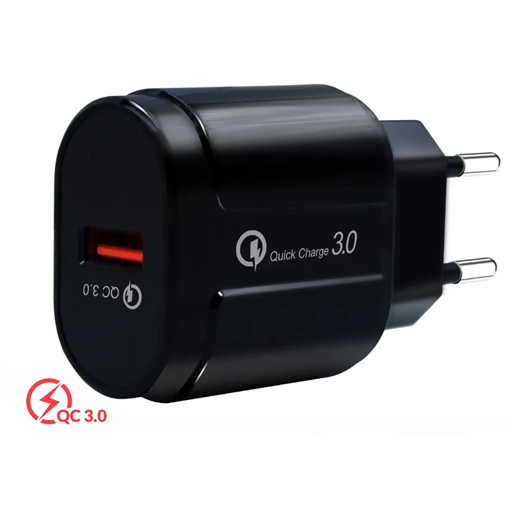 Адаптер с вилкой европейского стандарта, Универсальный USB 3,0, быстрое зарядное устройство, адаптер питания для путешествий, смартфон, зарядка для смартфонов# Y4