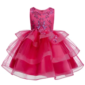 

Girl Dress Kids Formal Party Birthday Princess Dresses Baby Girls Ball Gown Baptism Pageant Clothes Toddler Wedding Tulle 1 4 8Y