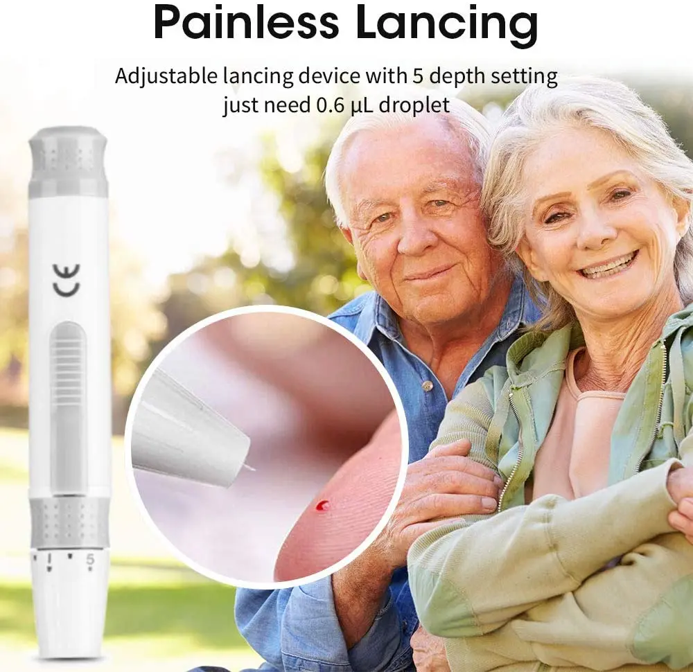 Sinocare Safe AQ Angel Blood Glucose Meter Glucometer Sugar Monitor Diabetes Tester Home Medical Device with test strip