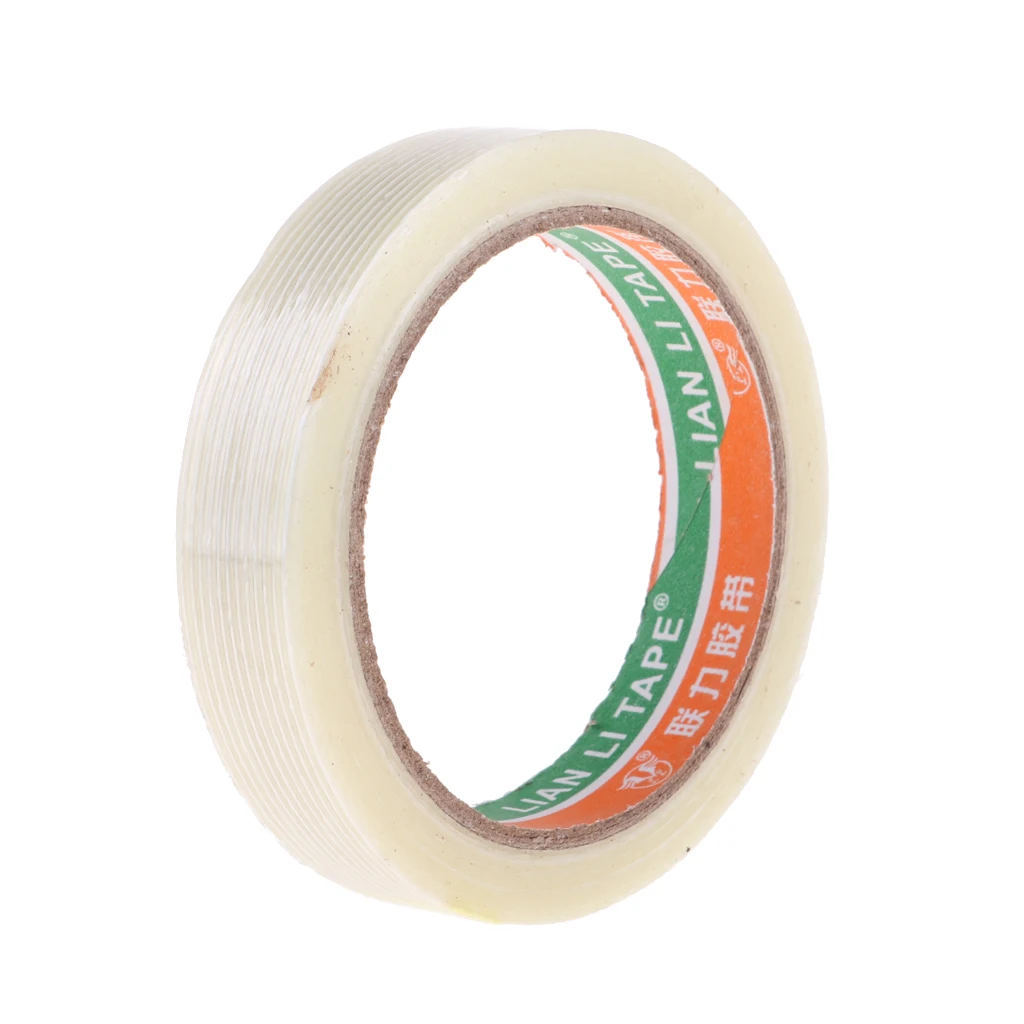 20mm*25m Strong Glass Fiber Tape Transparent Striped Single Side Adhesive Tape for Battery Fixed Model Parts Accessory