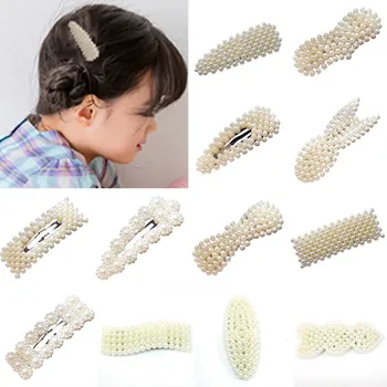 

New Fashion girl pearl hair pins Girls Princess Hair Accessories Cute Children Hairpin 2-16Y