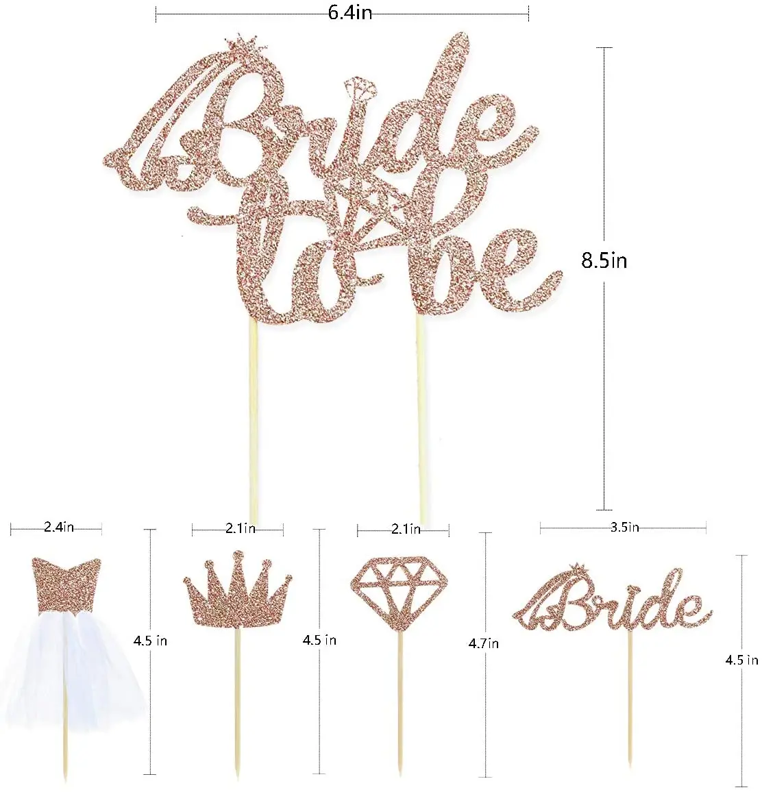 Rose Gold Paper Bunting Triangle Flags - Wedding & Party Hanging Decoration