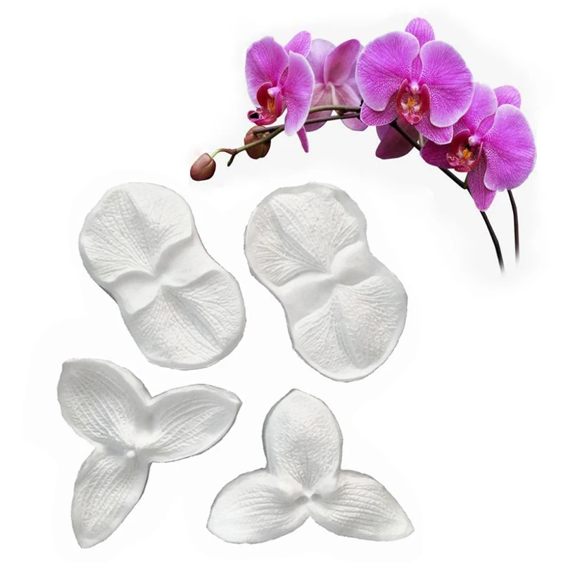 

Phalaenopsis Petals Mould Silicone Mold Fondant Cake Decorating Tool Gumpaste Sugarcraft Chocolate Forms Bakeware