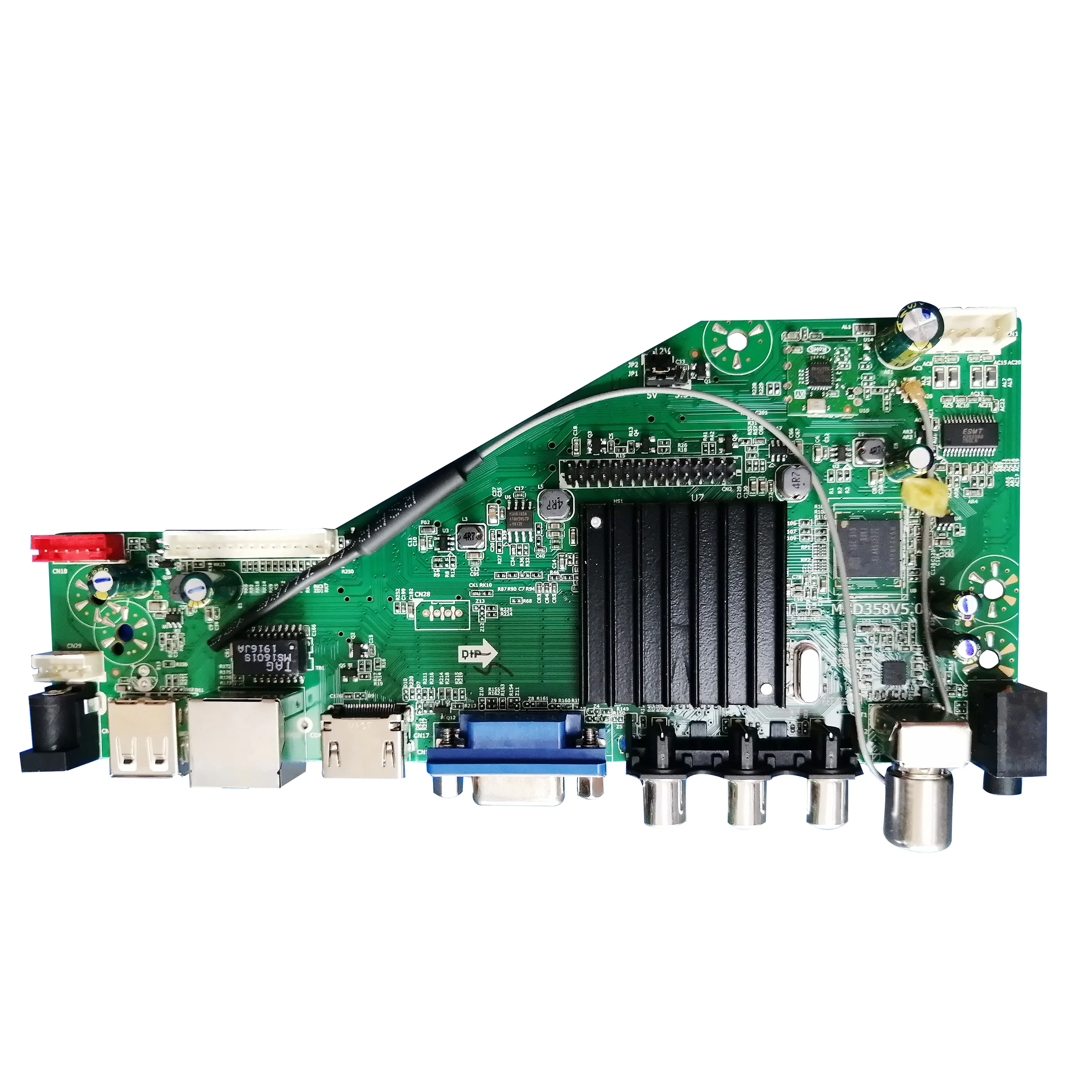 MSD358V5.0 Android 8.0 1G+4G 4 Cores Intelligent Wireless Network TV Driver Board Universal LCD Motherboard WI-FI 3.3/5/12V