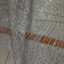 Hh027#5 ярдов/партия Серебряная блестящая сетка с блестками Роскошная клееная сетка, фатин, кружева для распиловки свадебное платье/вечерние