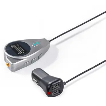 

Bbl01 Car Hands-Free Call Car Mp3 Player Car Fm Transmitter Usb Car Charger With Cable Aux Audio Output