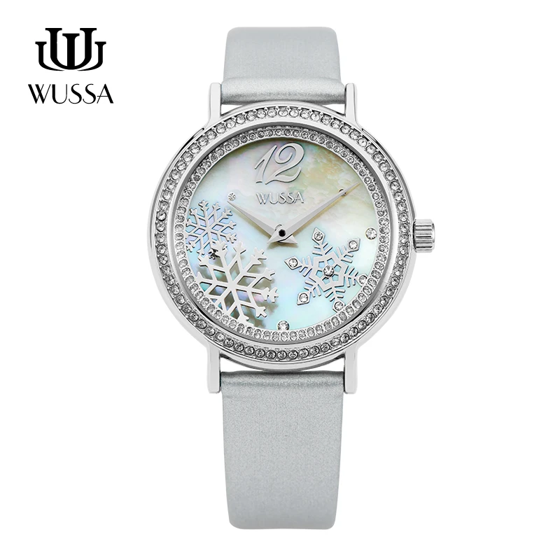 WUSSA Снежная серия кварцевые часы для женщин - Color: Q0-CLTH-61WW