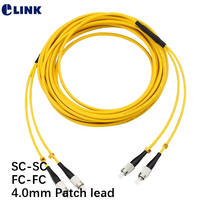 3m Fiber Optic Patch Cord Armored Duplex SC-SC FC-FC 2 Core Bold Cable FTTH jumper, SM, DX, 4.0mm, Painting Machine 4.0mm, 5 handheld ftth mini aor500 otdr testing machine 1mw vfl fiber optic 1310 1550nm 22db 24db 80km