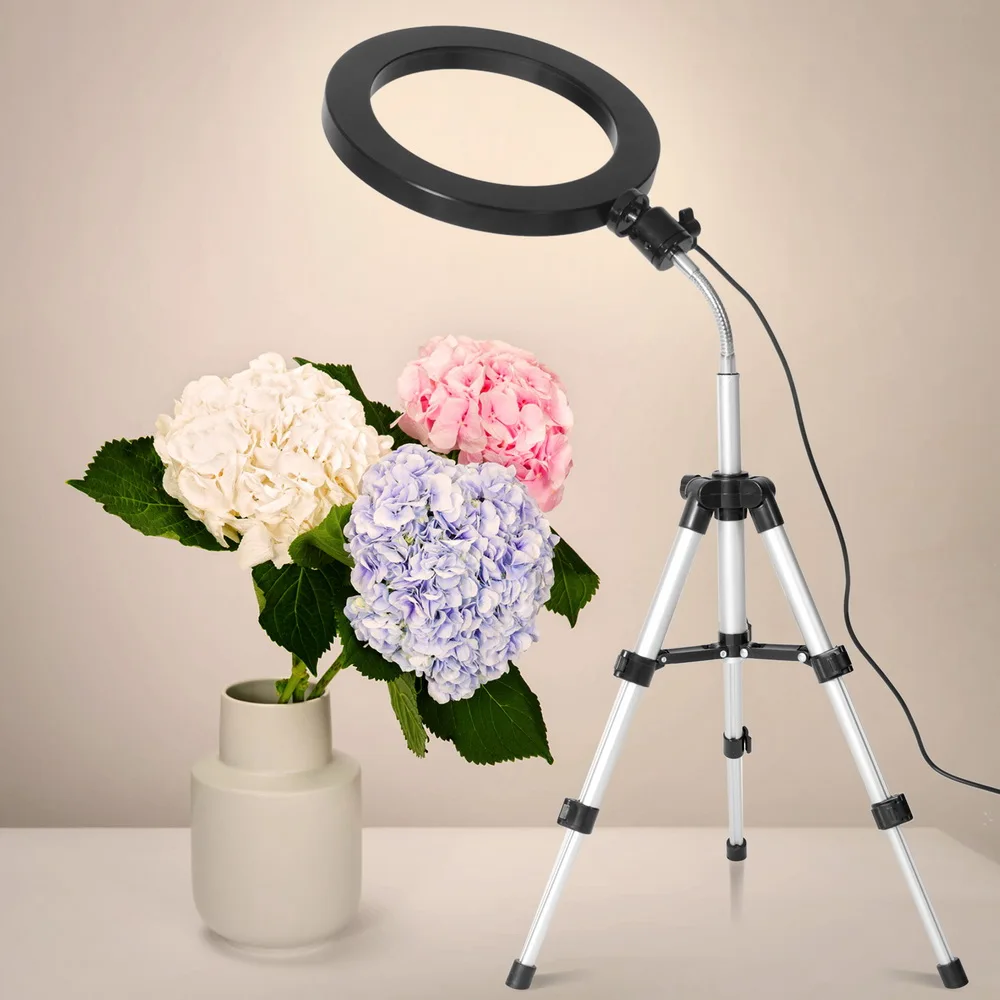 Dimmable светодиодный студийный фотоаппарат кольцо свет фото мобильный телефон видео круглая лампа Штатив для Xiaomi iphone Canon Nikon